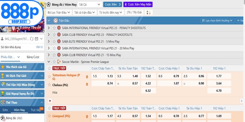 SABA luôn là đối tác nổi bật nhất tại nhà cái này